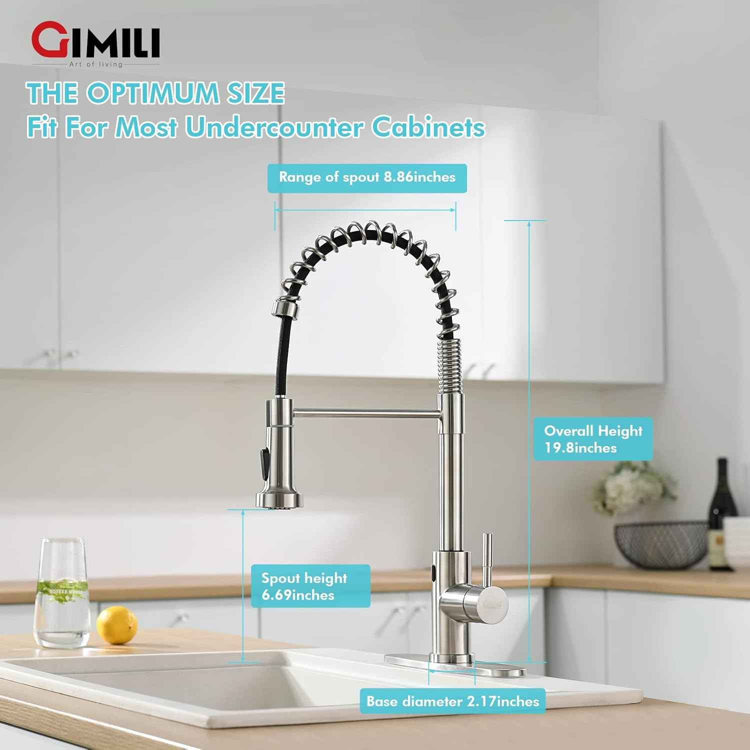 Matte Black Kitchen Faucet with Soap Dispenser - Commercial Single Handle Pull Down Sprayer