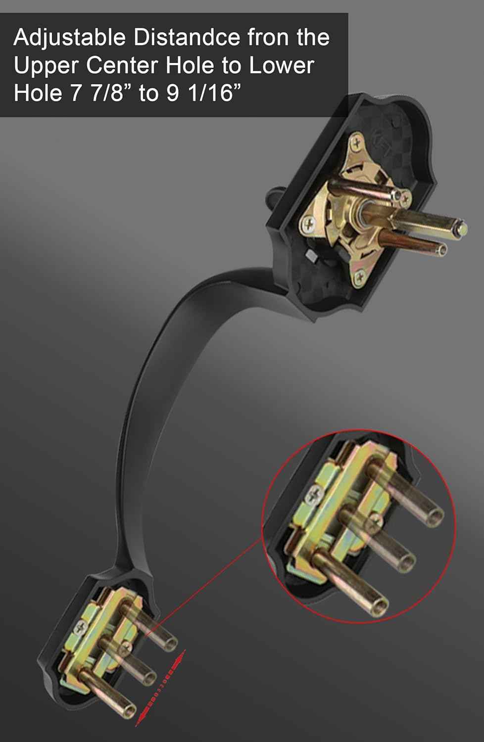 Gold Front Door Handle & Deadbolt Set - Reversible Lever Lock Hardware