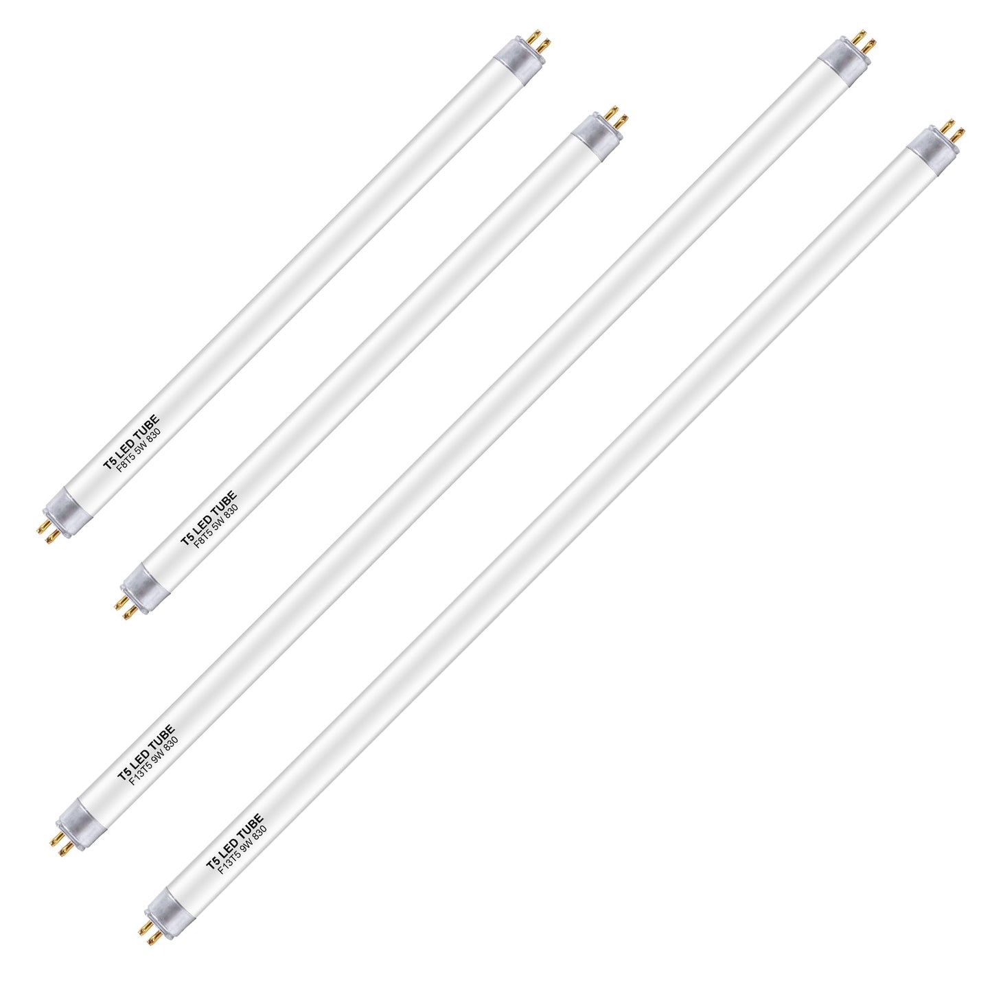 Wesome Lighting 12 inch F8T5 and 21 inch F13T5 Warm White Set LED Replacement Bulbs, 3000K, Replace Fluorescent Bulb with LED, Replacement Tube for Counter and Cabinet Fixture