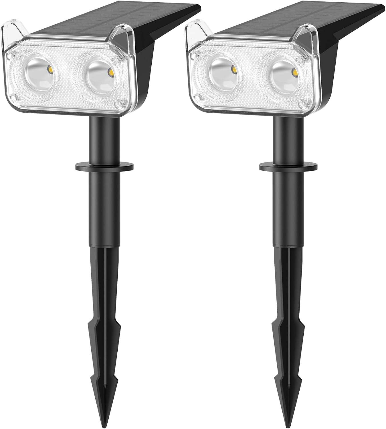 6 Pack Solar Spot Lights Outdoor - Waterproof LED Landscape Lighting, Auto ON/OFF, 135° Adjustable for Garden, Pathway & Tree Decor