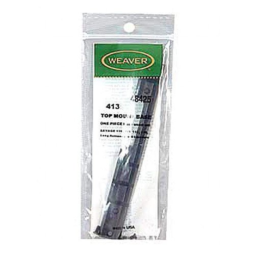 Weaver Top Mount Base Sav 110/112/116 116, 413 Black, Poly Bag