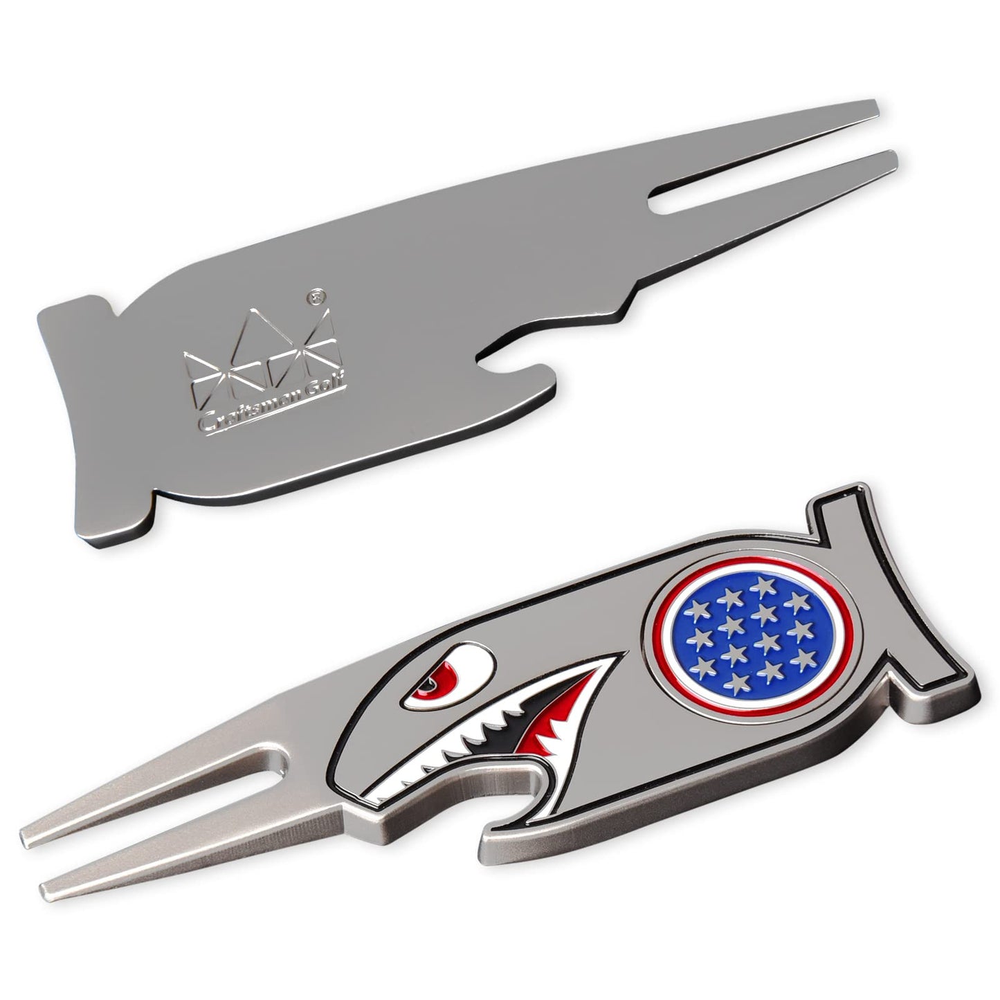 Craftsman Golf Shark Cool 4-in-1 Golf Divot Repair Tool - Bottle Opener - Ball Marker - Tee Holder