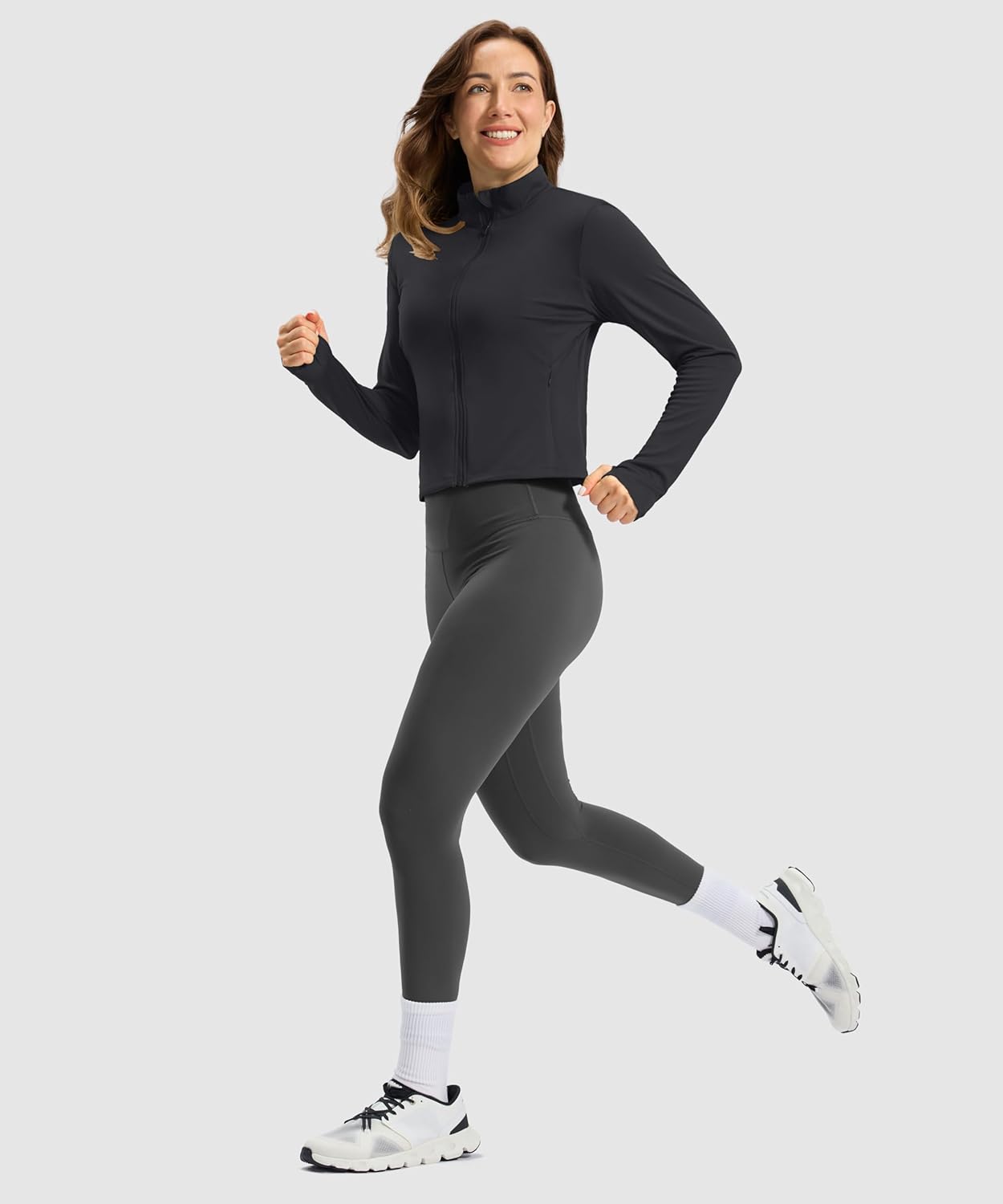 Soothfeel Women's Athletic Jacket - Lightweight UPF 50+ Sun Protection | Long Sleeve Zip-Up for Hiking & Workouts