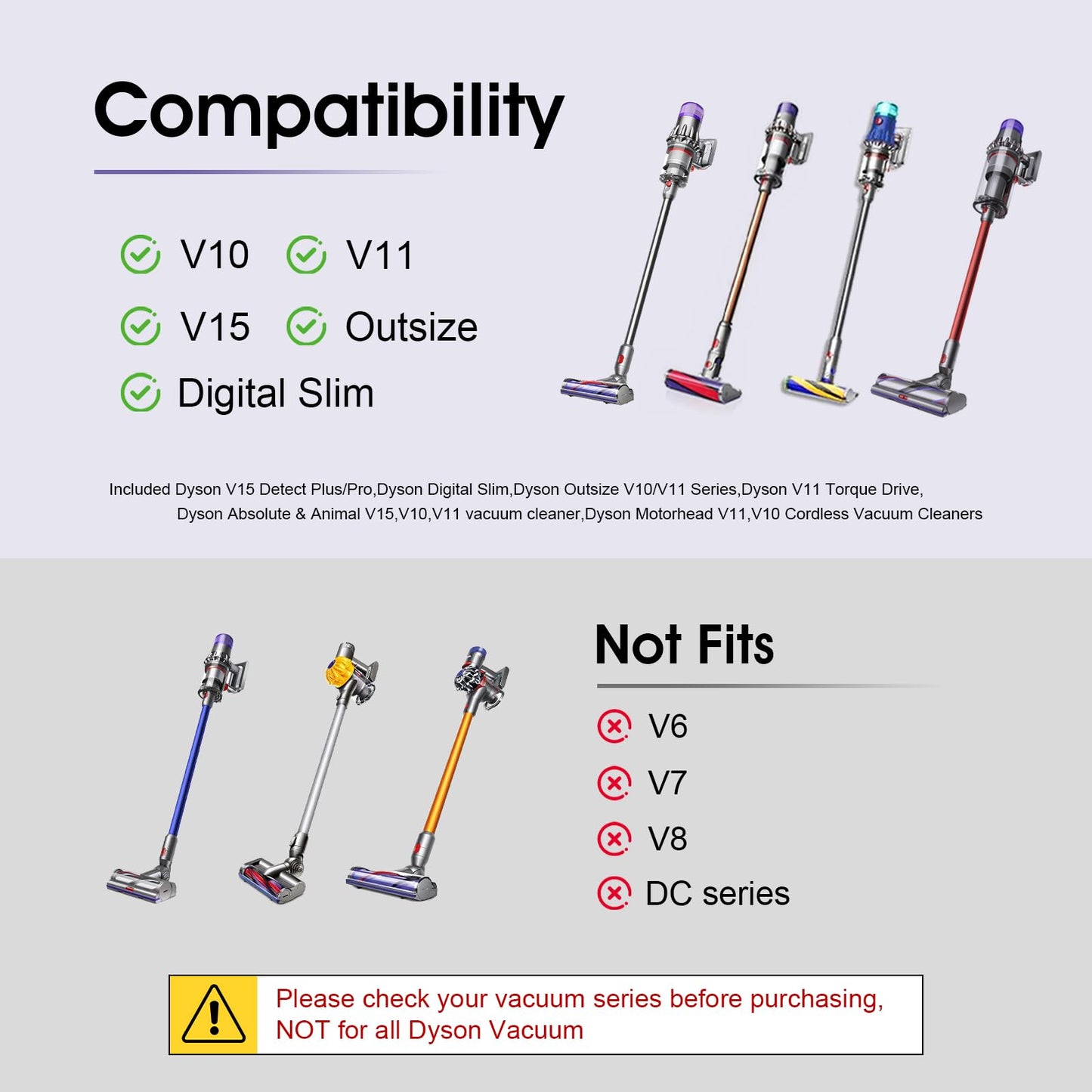Trigger Lock fits for Dyson Vacuum — Adhesive Power Button Clip ON/OFF Switch Lock Attachment; Fits Most Models V15/V11/V10 (Not for V6/V7/V8/DC Series) — Relieves Finger Pain from Keeping Pressed