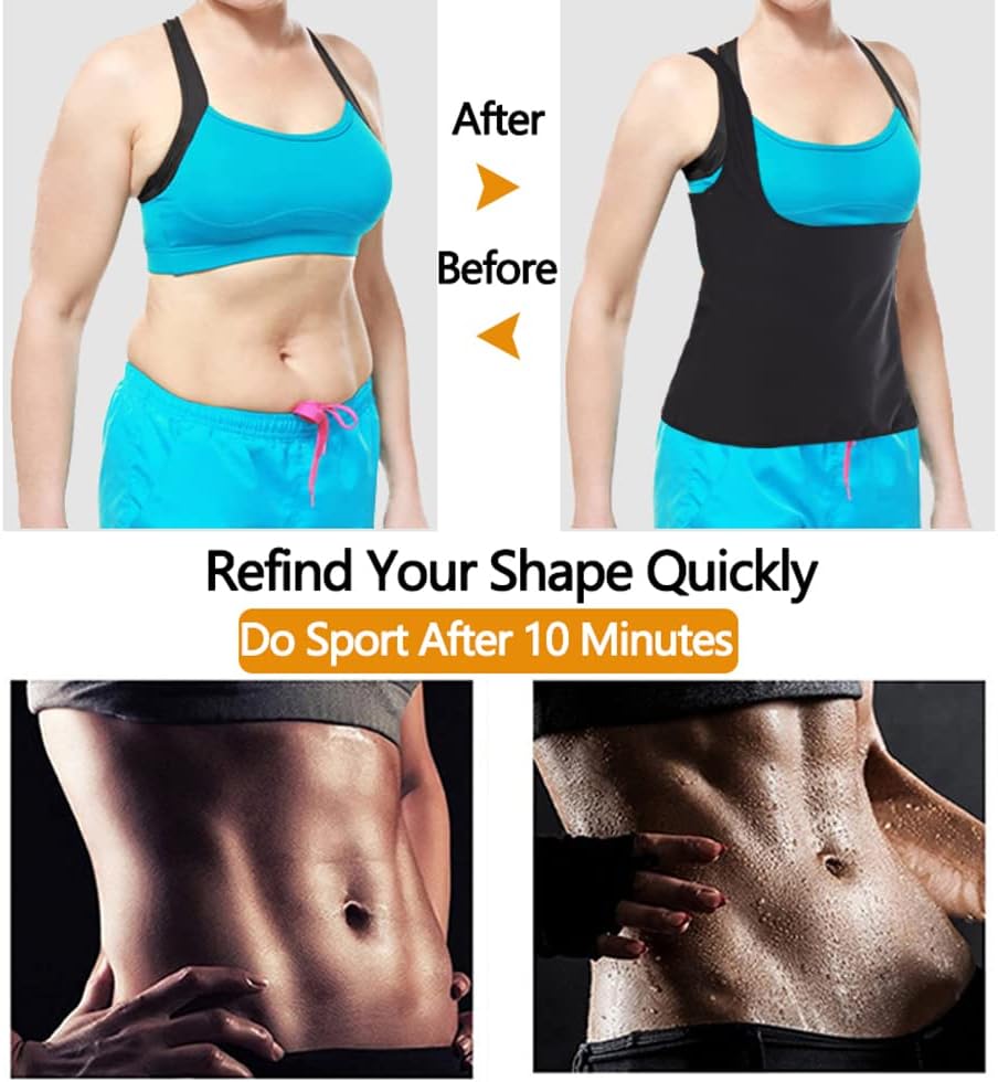 NINGMI Sauna Vest for Women - Sweat-Enhancing Tank Top | Body Shaper for Gym Workouts