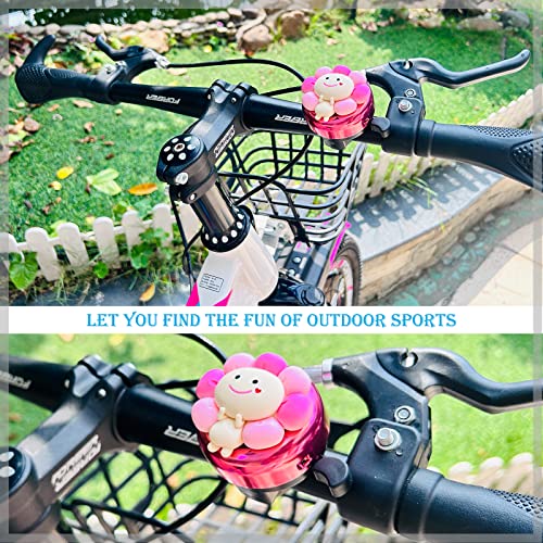 Pink Flower Fairy Bicycle Bell - Durable Aluminum for Kids