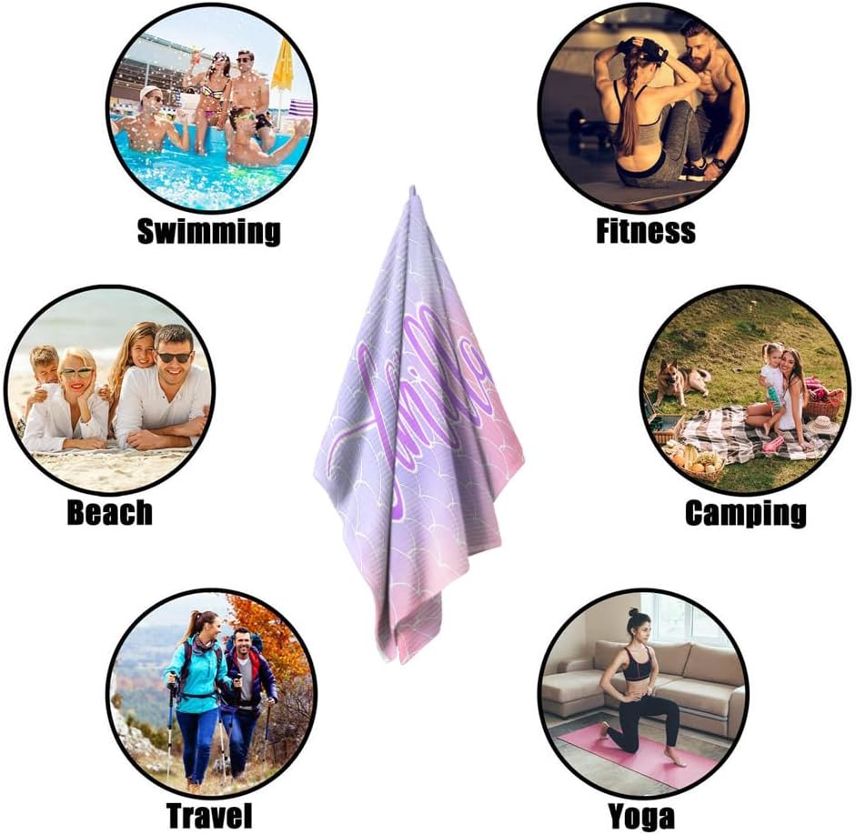 Novgarden Personalized Beach Towels - Custom Quick Dry Microfiber for Kids | 30”x60” Easter Gift