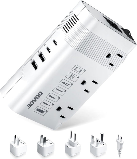 350W Voltage Converter 220V to 110V for European Travel - US to Europe Power Adapter
