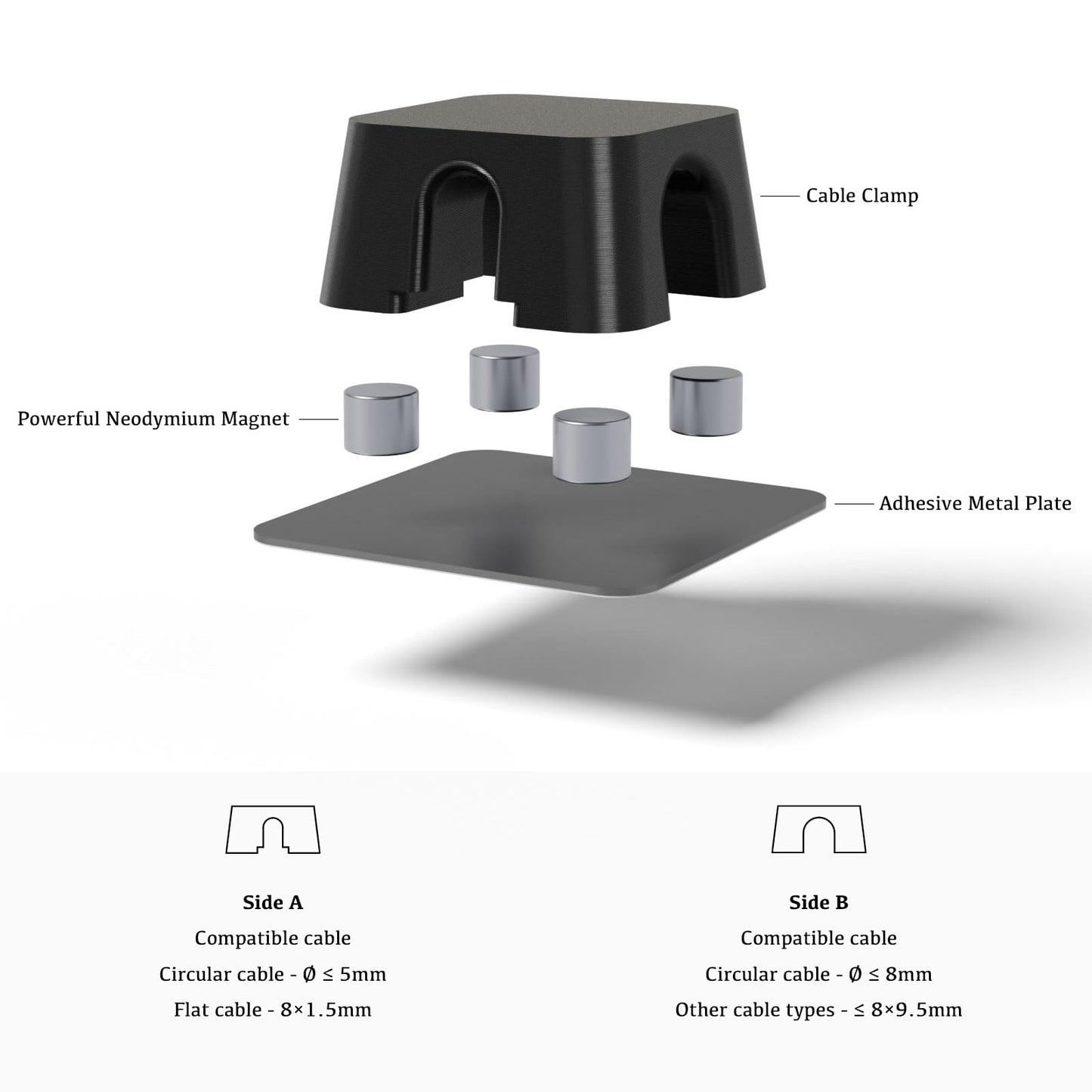 Magnetic Cable Organizer – Desktop Multipurpose Cord Keeper & Cable Management Clip for Home & Office