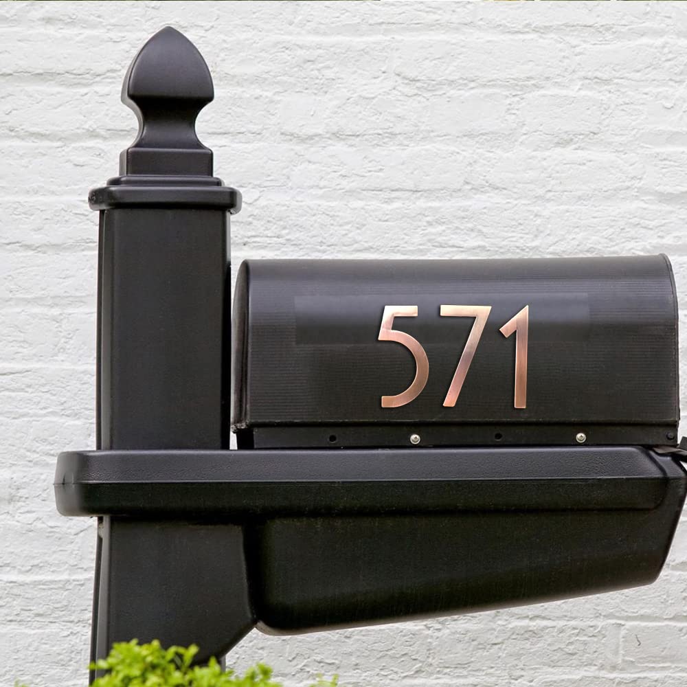 Diggoo 20 Pack Mailbox Numbers 0-9, 2 Inch High, House Numbers Door Address Appeal Stickers for Apartment, House, Room, Office, Cars, Trucks, Plating Process Number Sign Bronze