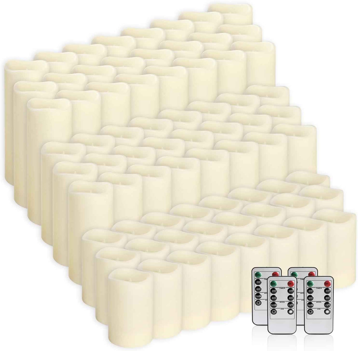 24-Pack Remote Control LED Flameless Candles - 3D Flame Timer Candles for Home, Weddings & Holidays