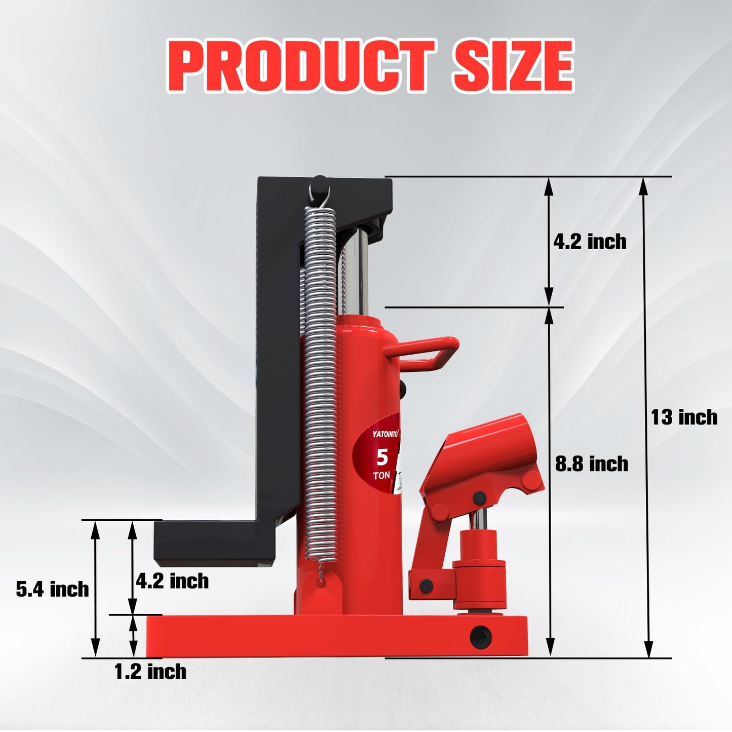YATOINTO 2.5 Ton/5 Ton Toe Jack | 2-in-1 Hydraulic Bottle Jack with Pump Handle Dual Purpose Lifting Capabilities for Top and Toe, for Car Farm Home