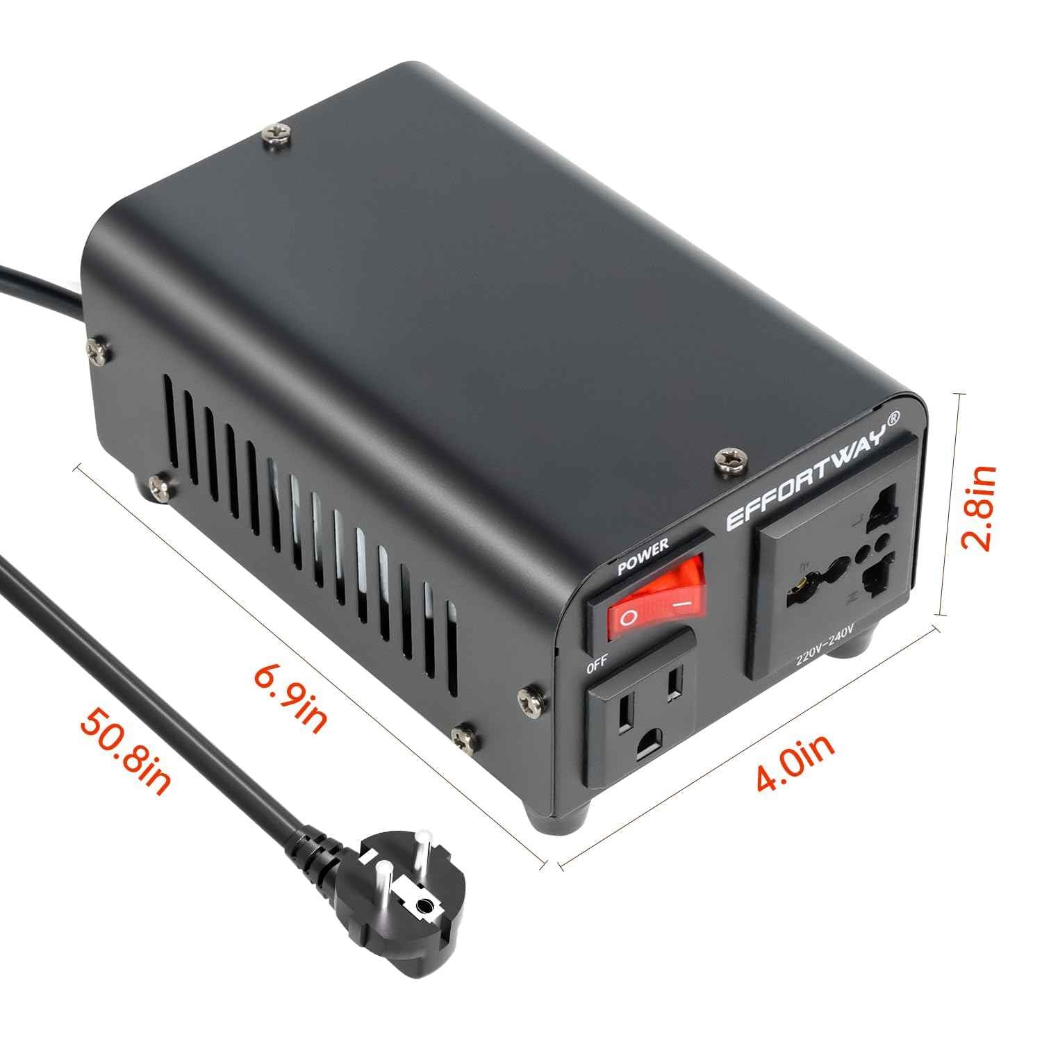 Voltage Converter 220V to 110V Converter Universal Travel Adapter 300W Step-Down Converter from 220-240V to 110-120V suitable for US to Europe and international step-down transformer socket converters