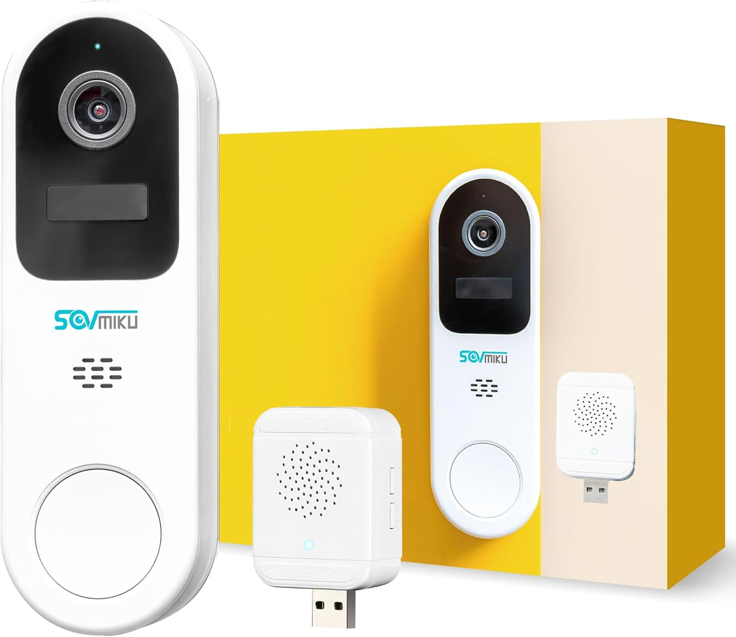 Vicohome DB3 2K Smart Video Doorbell - Wireless Home Security Camera with Chime, Two-Way Audio & Human Detection