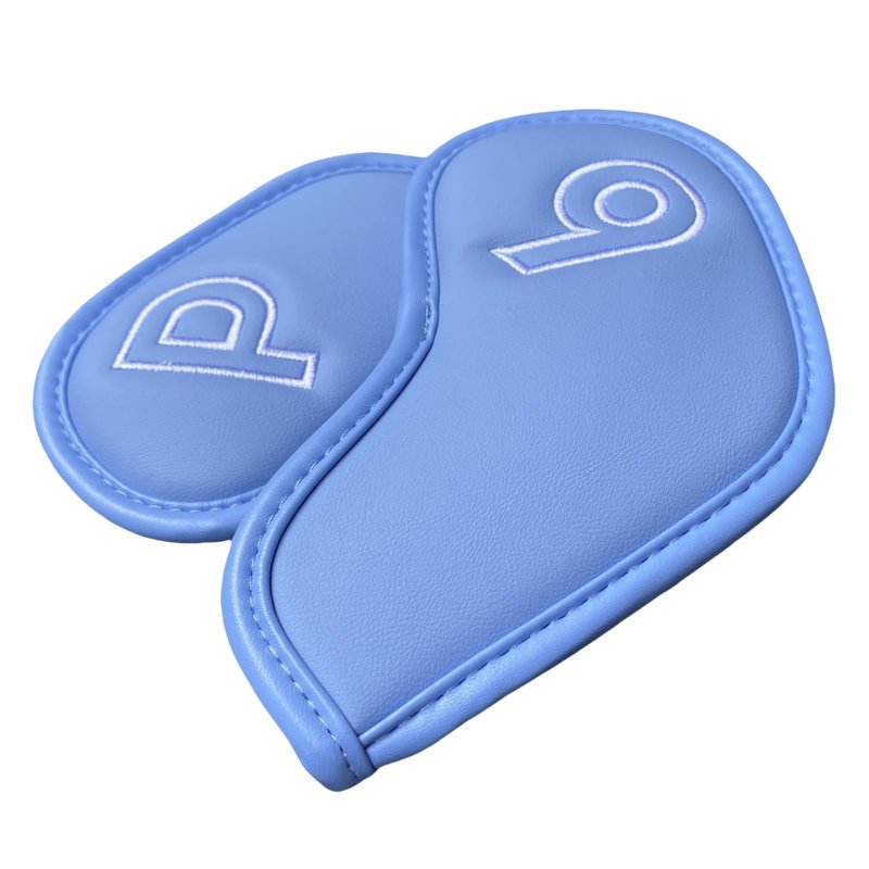Golf Iron Club Head Covers Headcovers Set - 9pcs Golf Club Covers for Irons #5 6 7 8 9 PW SW AW XW Iron Headcovers fits for Mizuno JPX MPX and Other Brands (Blue)