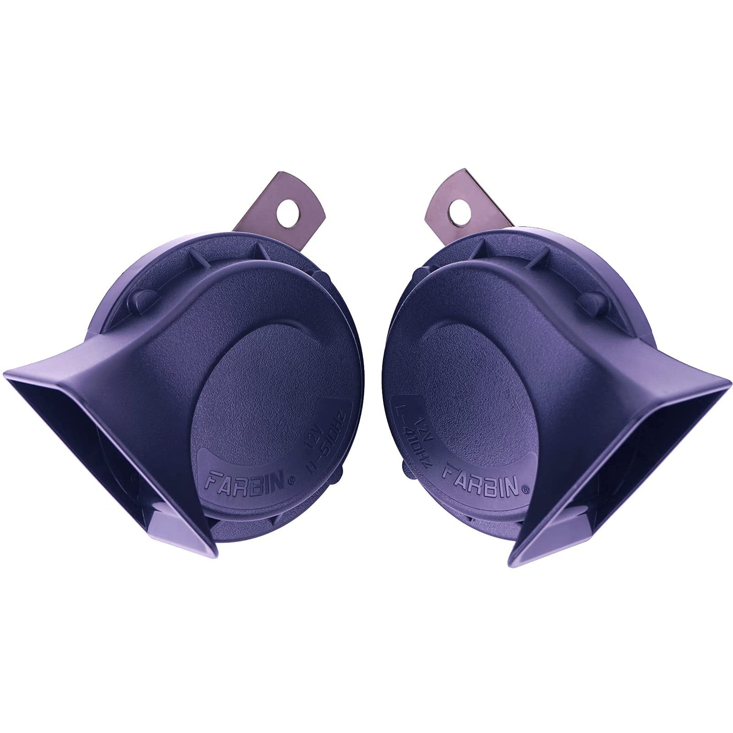 AOLIHAN Blue Electric Motohorn,12V Train Horn for Car 130dB,Super Loud Horn for Truck,Dual Tone Snail Horns 510hz/410hz,Waterproof Car Horns with Relay and Switch Button