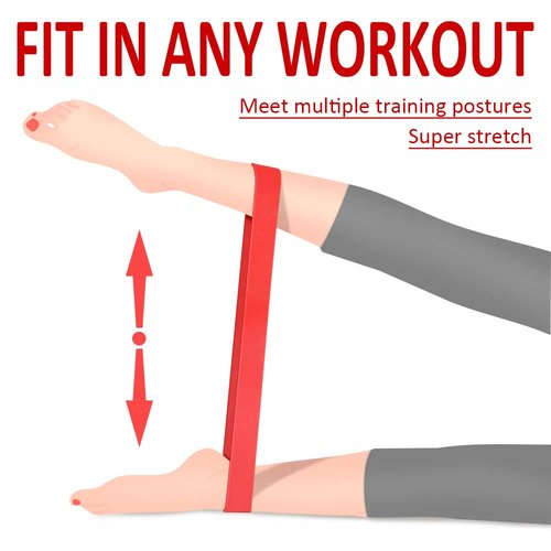 TOPELE Resistance Loop Bands, Resistance Exercise Bands for Body Stretching, Physical Therapy and Home Fitness, Set of 5