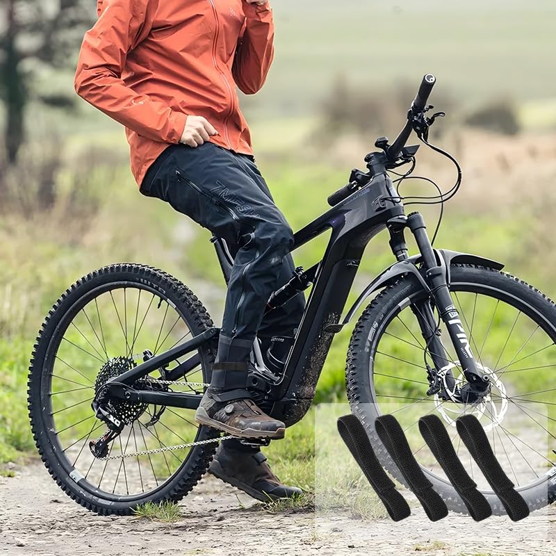 4 Pack Adjustable Elastic Band - 2.5 Cm Wide Ankle Straps for Cycling & Hiking