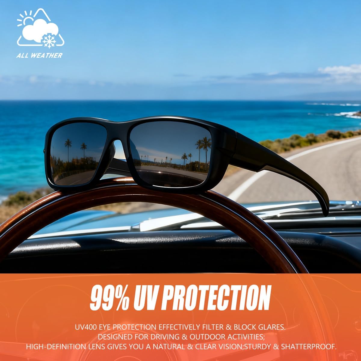 Skiennix Polarized Sports Sunglasses - UV400 Protection, Wrap Around Frame | 3-Pack for Cycling & Fishing