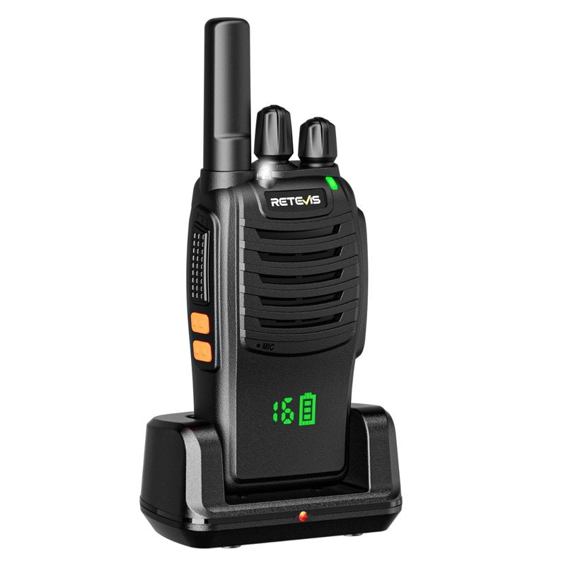 Retevis H-777H Walkie-Talkies with 6 Way Gang Charger,2 Way Radios with Earpiece,Hidden LED Segment Displays,Flashlight,USB-C,VOX,Portable FRS Two-Way Radios for Retail Property Church Hotel(6 Pack)