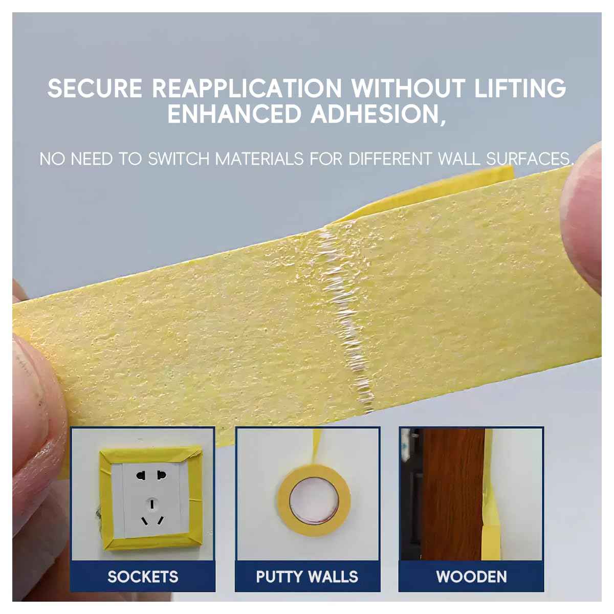 Bright Yellow Masking Tape,1"Wide×55 Yards 6 Rolls,Medium-Adhesion Painters tape for Car Painting,Arts & Crafts, Home DIY Projects,Spray paint masking- Hand Tearable, No Residue, Multi-Surface Use