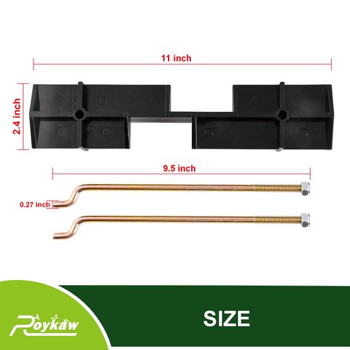 Roykaw EZGO Battery Hold Down Plate with Rods Kit for TXT 1994-up 36 Volt Electric Golf Cart, Replaces OEM # 70045G01, 01101G01
