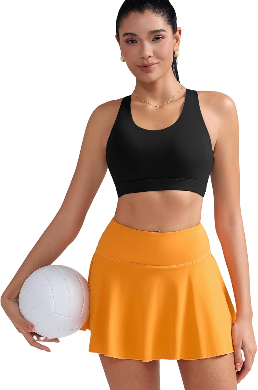 RUNNING GIRL Sports Bras for Women - Padded Criss-Cross Back Design with Removable Cups for Medium Support