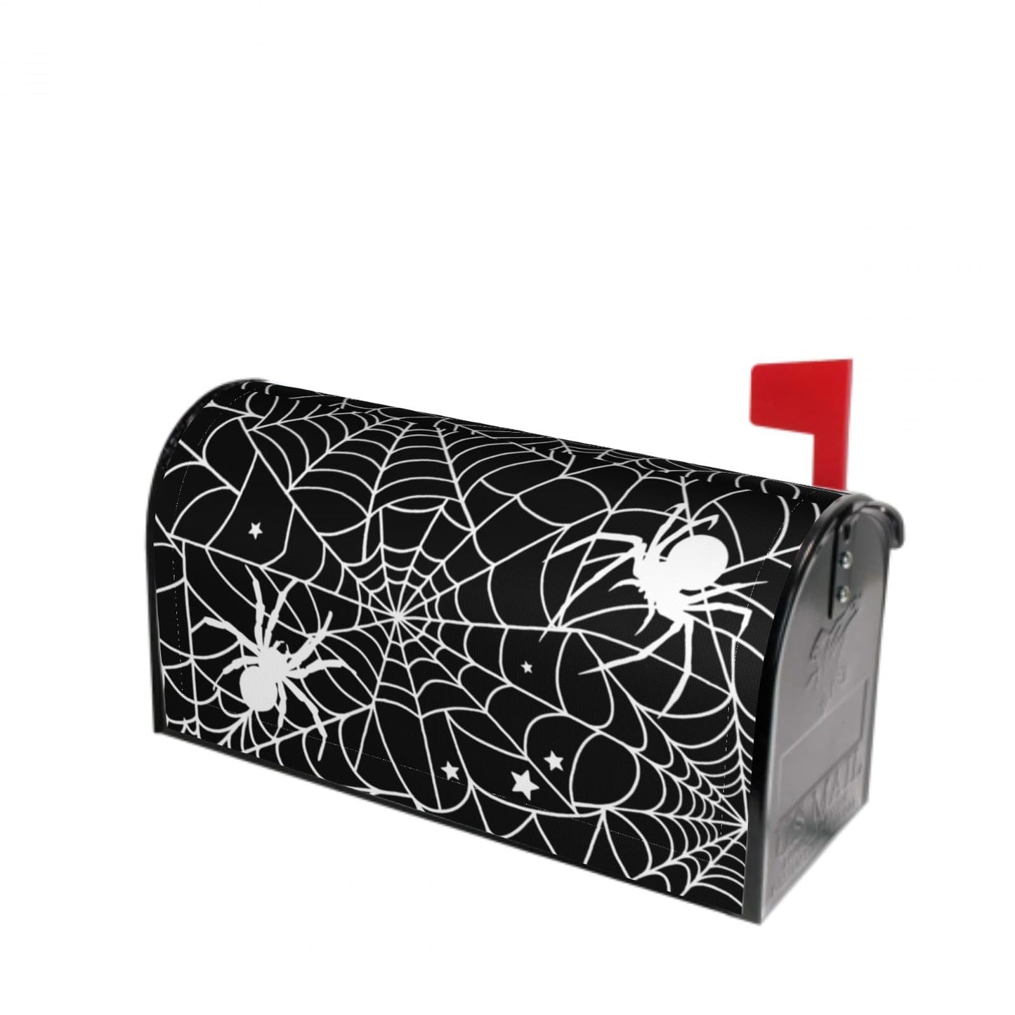 Sphragiyn Halloween Mailbox Cover Magnetic Spiders Spiderweb Mailbox Wraps Post Letter Box Cover for Garden Yard Home Decor Standard Size 21" x 18"