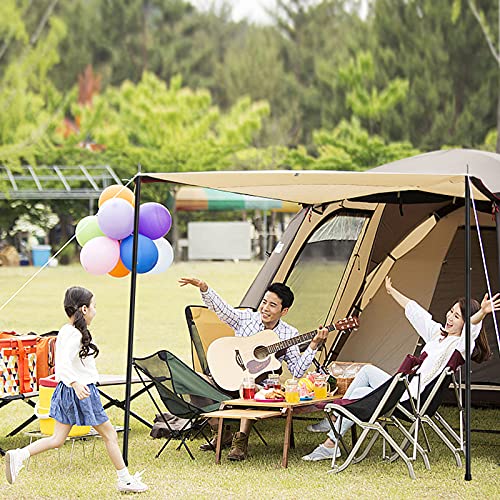 SANLIKE 75in Aluminum Collapsible Tent Poles Black 5 Sections - 4 Pack