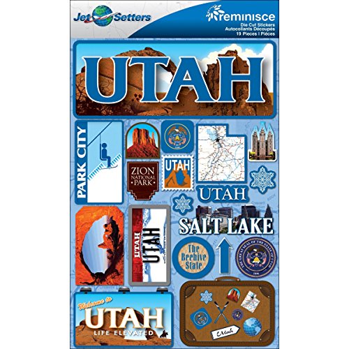 Utah Dimensional Stickers - 4.5" x 7.5" Layered Designs