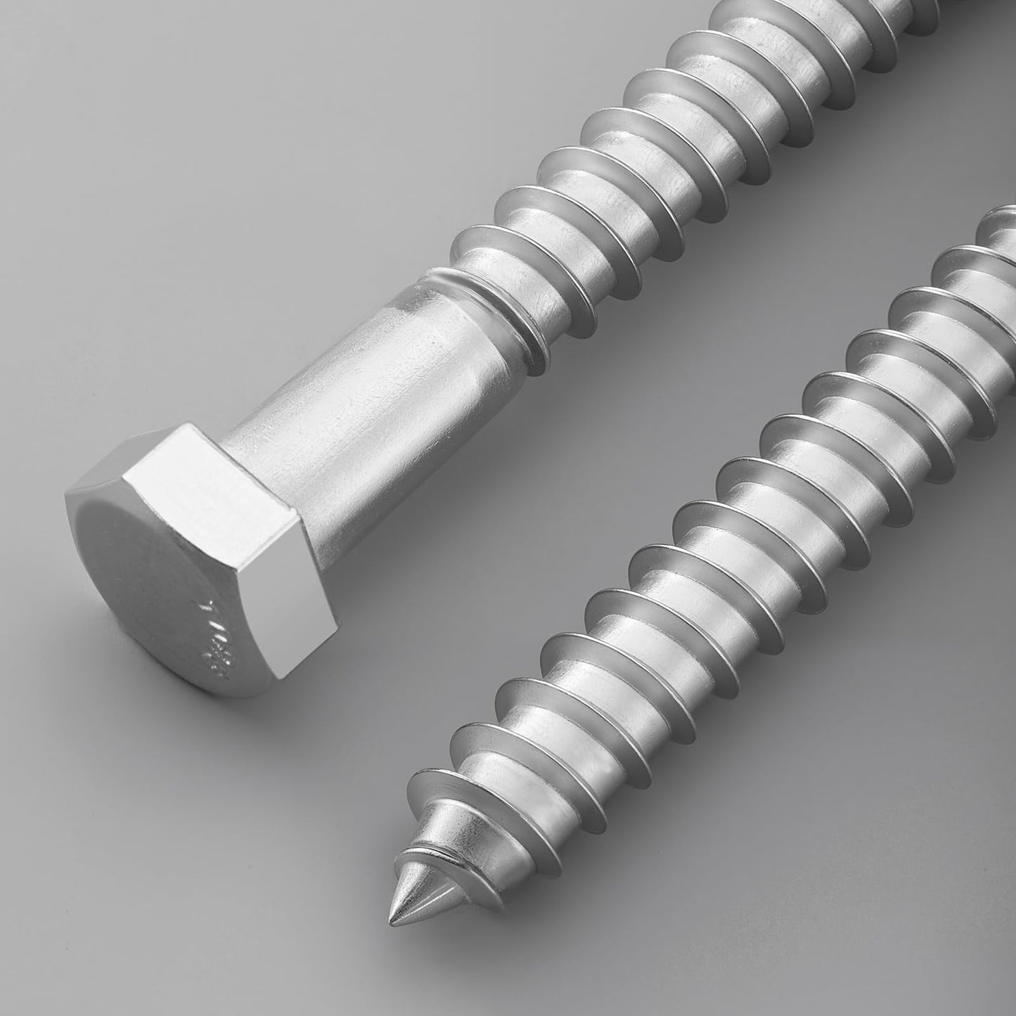 BNUOK 28 Sets 1/4" x 1-1/2" Hex Head Lag Screws Bolts with Flat Washers 304 Stainless Steel 18-8 Heavy Duty Lag Screw for Wood, Driver Bit Included