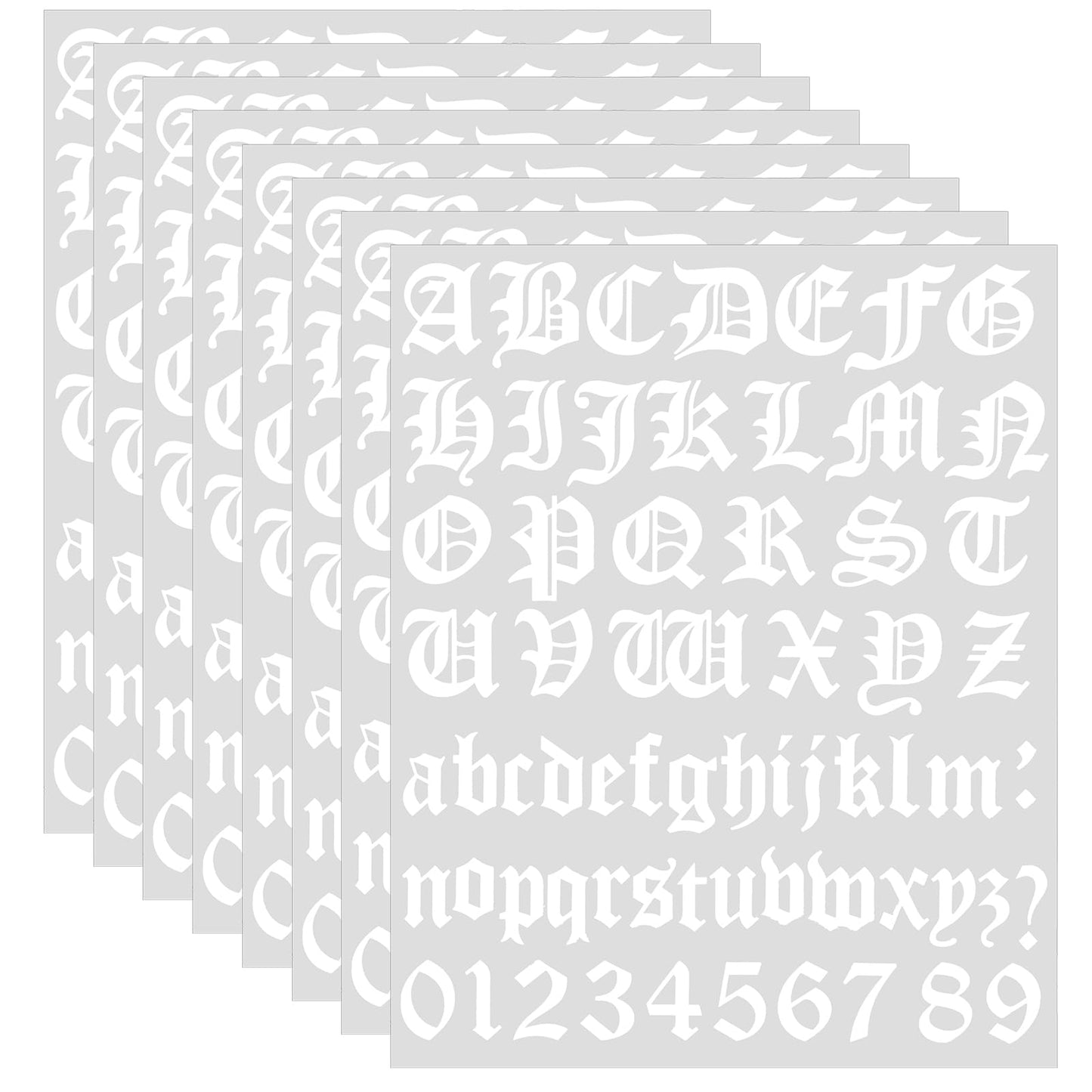 Teling Set of 8 Self Adhesive Vinyl Letter Number Mailbox Number Stickers Alphabet Stickers for Mailboxes Signs Windows Doors Cars Trucks Home Business Address Numbers(1 Inch,White)