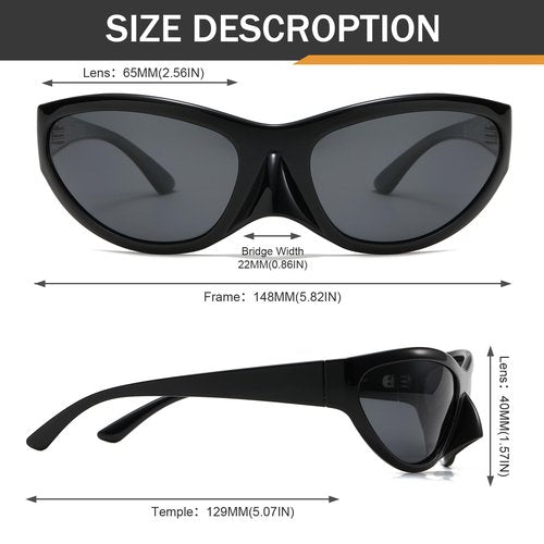 TIGA VINTA Wrap Around Sports Sunglasses for Men Women Hiking Sun Glasses Polarized TR90 Driving Cycling Running Eagle Beak