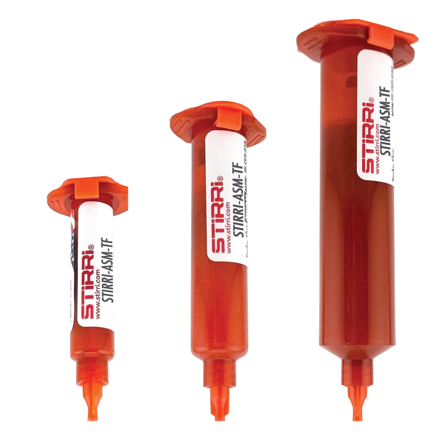 STIRRI-ASM-TF no-clean universal soldering tacky paste flux (ROL0) - 10g amber syringe kit - for automated soldering machines, BGA, handsoldering, hot air rework, SMD assembly