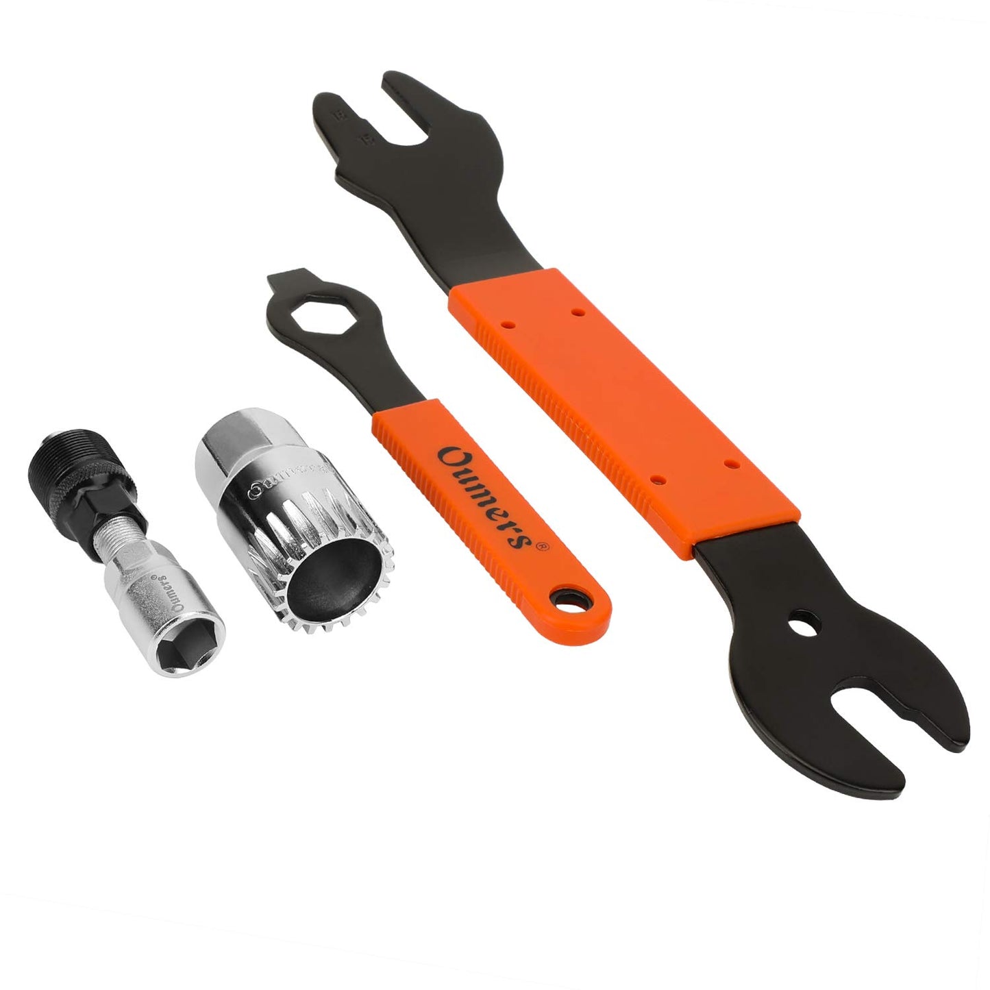 QKURT Bike Pedal Wrench+Bike Crank Extractor + Bike Bottom Bracket Remover + Spanner Wrench, 4 PCS Professional Bicycle Pedal and Crank Arm Removal Tool