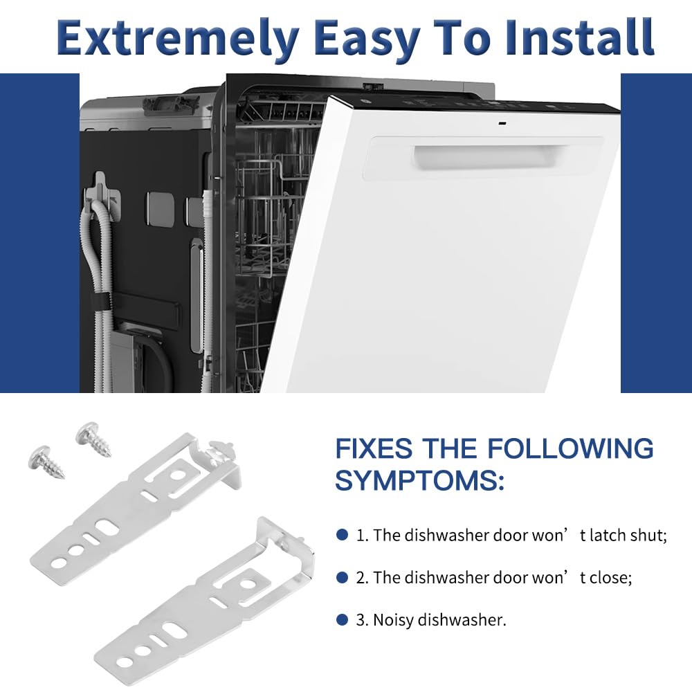 4 Pack WD01X27759 Dishwasher Countertop Mounting Bracket with Screws, Replacement Part Fit for GE, Hotpoint Dishwasher