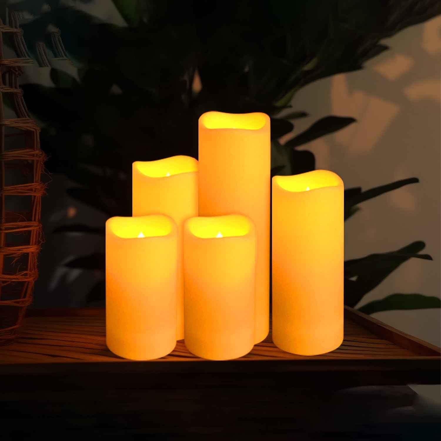 24-Pack Remote Control LED Flameless Candles - 3D Flame Timer Candles for Home, Weddings & Holidays