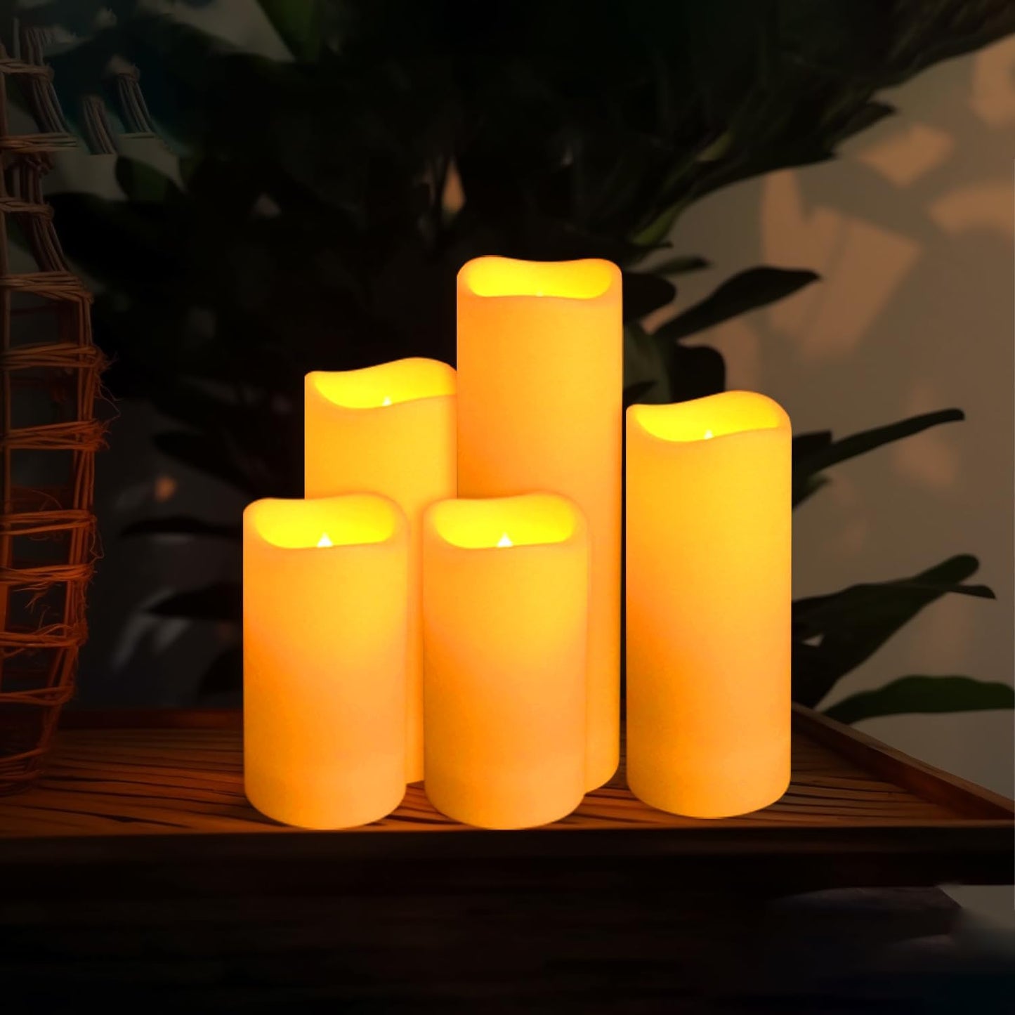 24-Pack Remote Control LED Flameless Candles - 3D Flame Timer Candles for Home, Weddings & Holidays