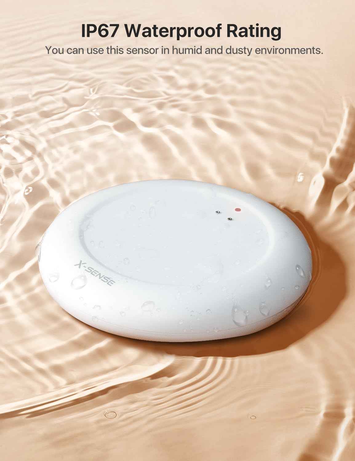 X-Sense Wi-Fi Water Leak Detector (SBS50 Base Station Required), 1 SWS0A Water Sensor