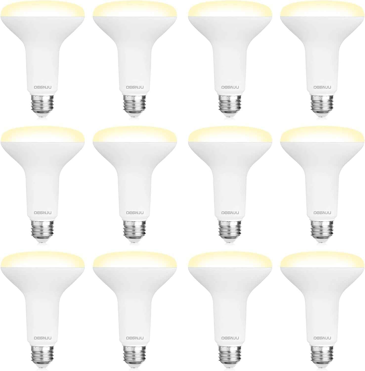 BR30 LED Flood Light Bulbs 24-Pack, 7W Dimmable 650LM Soft White 2700K, E26 Base
