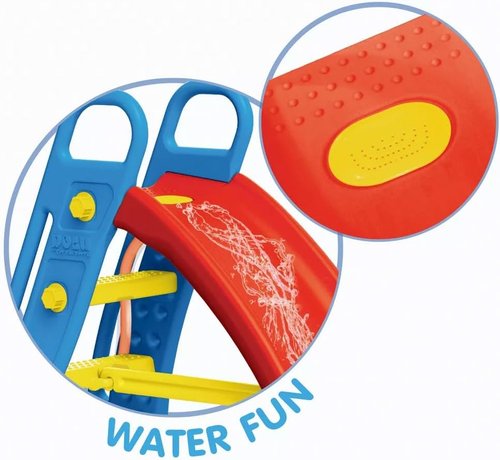 DOLU Big Water Slide - Colorful Plastic Outdoor Slide for Kids | Garden Hose Attachment, Indoor Use