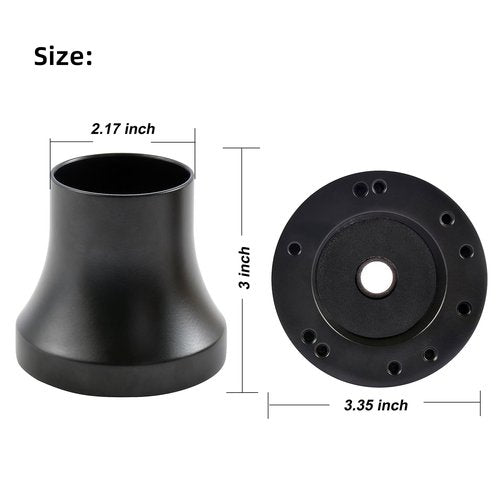 AIPSET Golf Cart Steering Wheel Adapter Compatible with Club Car Precedent Golf Cart Steering Wheel, Works on 5-6 Holes Steering Wheel, Aluminum Alloy-Black