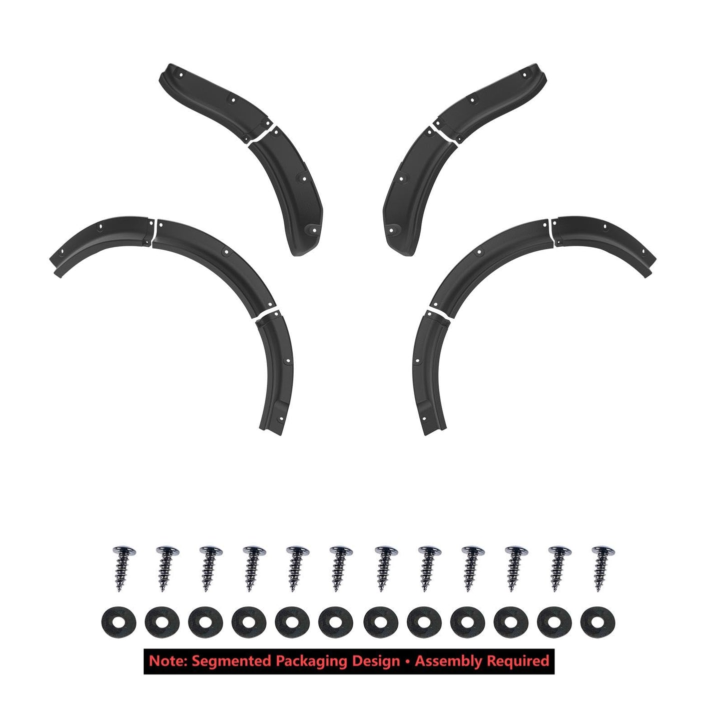 LUXEMOTO Golf Cart Front & Rear Fender Flares for E-Z-GO RXV Valor 2025, 10PCS Combined Mud Plastic Guards Mud Flaps Only for EZGO RXV Valor 2025 Standard Body Carts Accessories