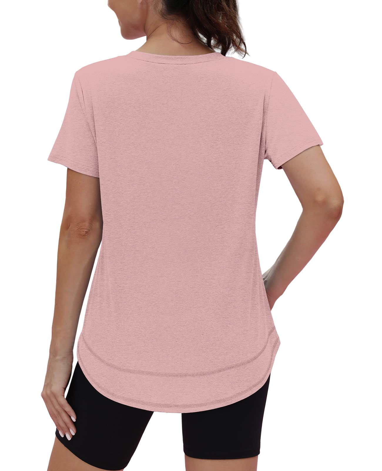Oversized Tshirts for Women Dry Fit Plus Size Spring Clothes Summer Athletic Tops Workout Shirts Crewneck Blue 3XL