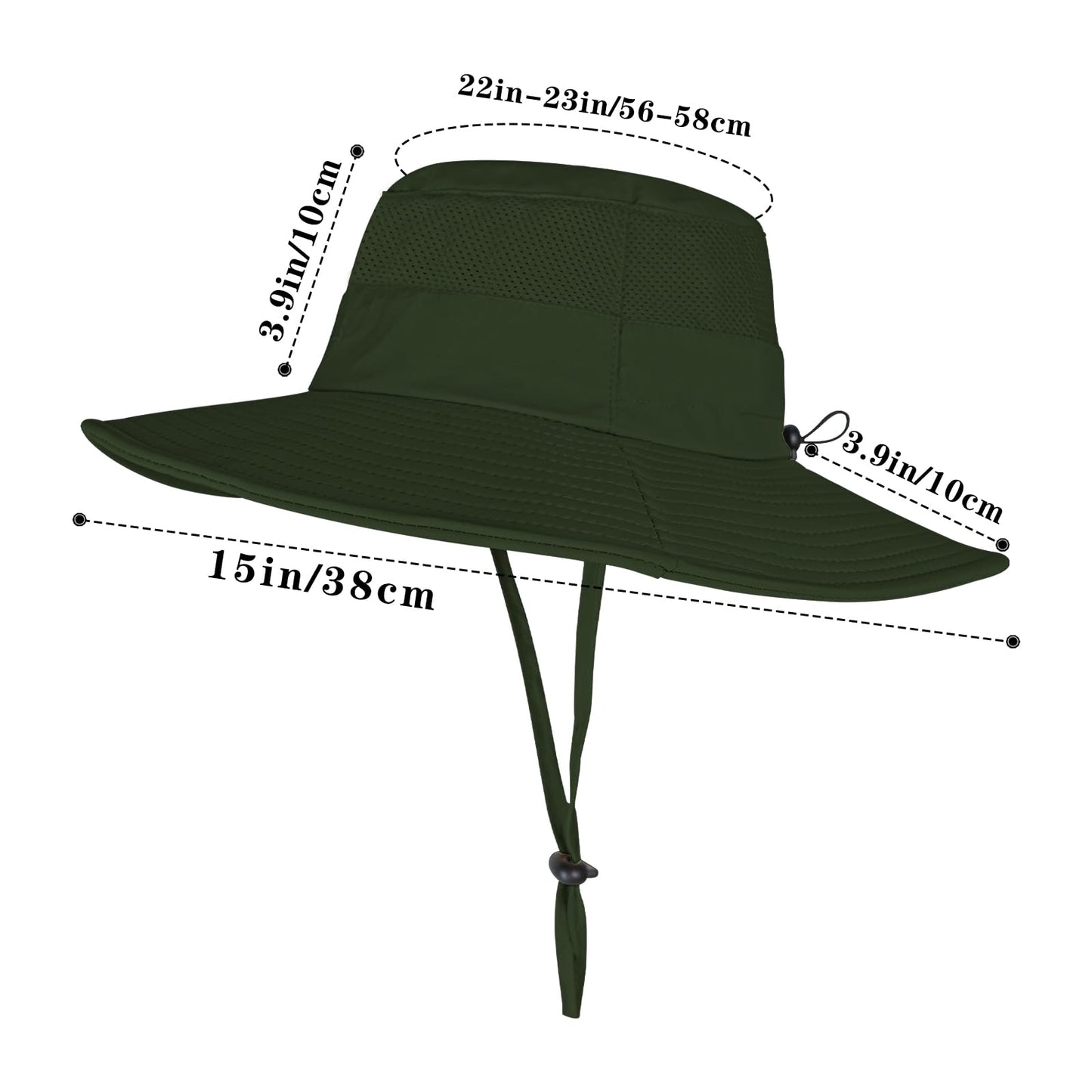 ZOORON Sun Hats for Men Women UPF 50+ Bucket Hat UV Protection Boonie Hat for Fishing Hiking Garden Safari Beach Dark Grey