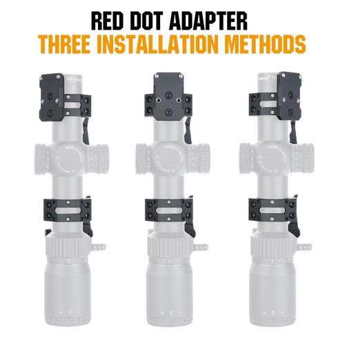 ohhunt Quick Release Scope Mount 1" 30mm with Red Dot Adapter Plate Compatible with RMR Footprint