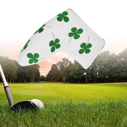 HISTAR Golf Putter Head Cover Headcover Shamrock Embroidered Blade Fit All Brands 