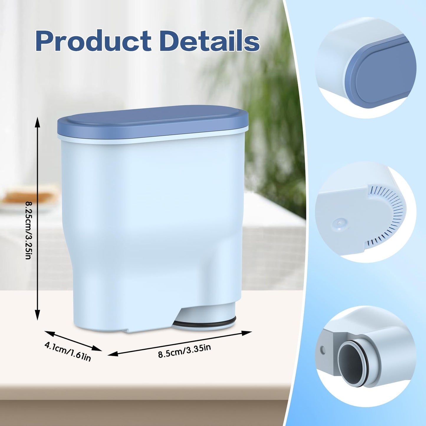 YUEYEE 3 Pack CA6903 Coffee Filter Compatible with Philips AquaClean, Aqua Clean Dedicated Anti-Lime Calc and Water Filter for Super-Automatic Espresso Machine