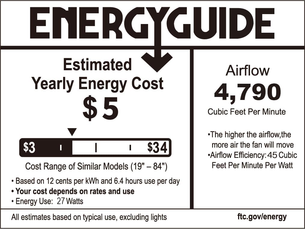 46” Black Low Profile Ceiling Fan with Lights & Remote Control - Dimmable, Noiseless, Reversible for Bedroom