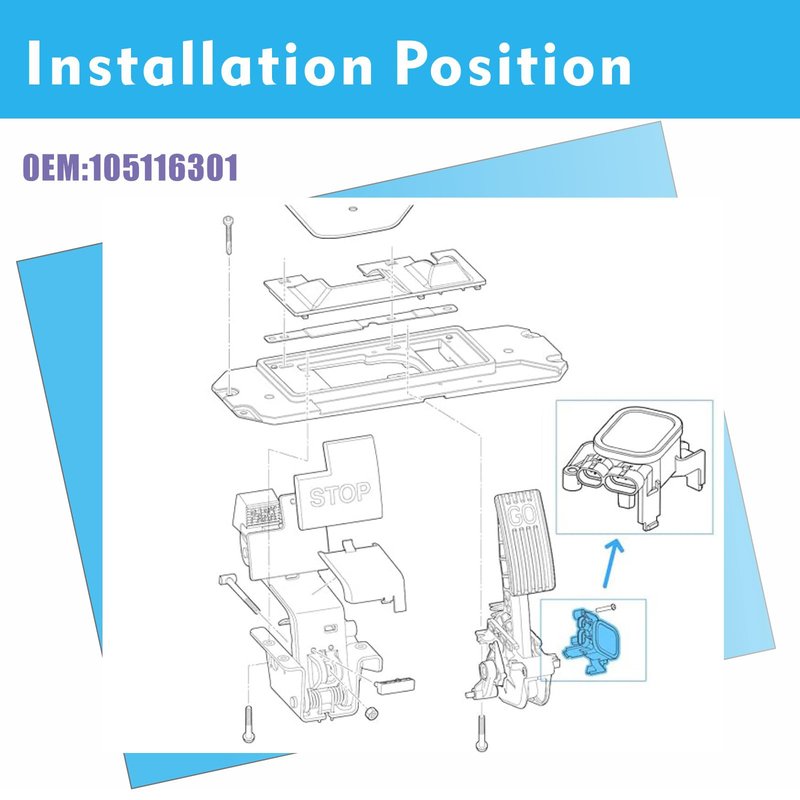 Fnxlecmy Club Car MCOR 4 Throttle Potentiometer, OEM 105116301, for Precedent and DS Golf Cart Models